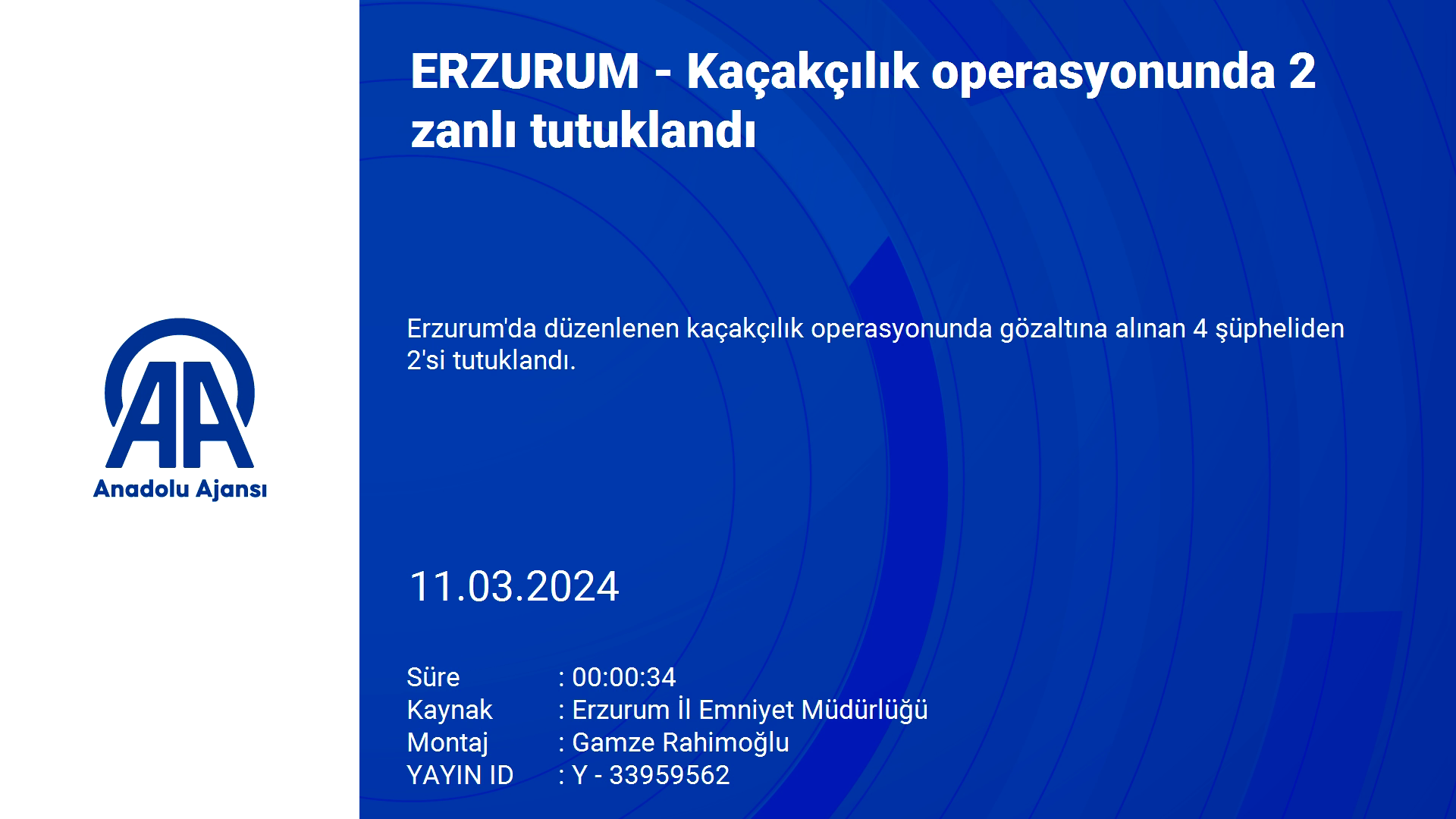 ERZURUM - Kaçakçılık operasyonunda 2 zanlı tutuklandı